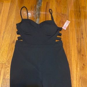 Jumpsuit black cutout